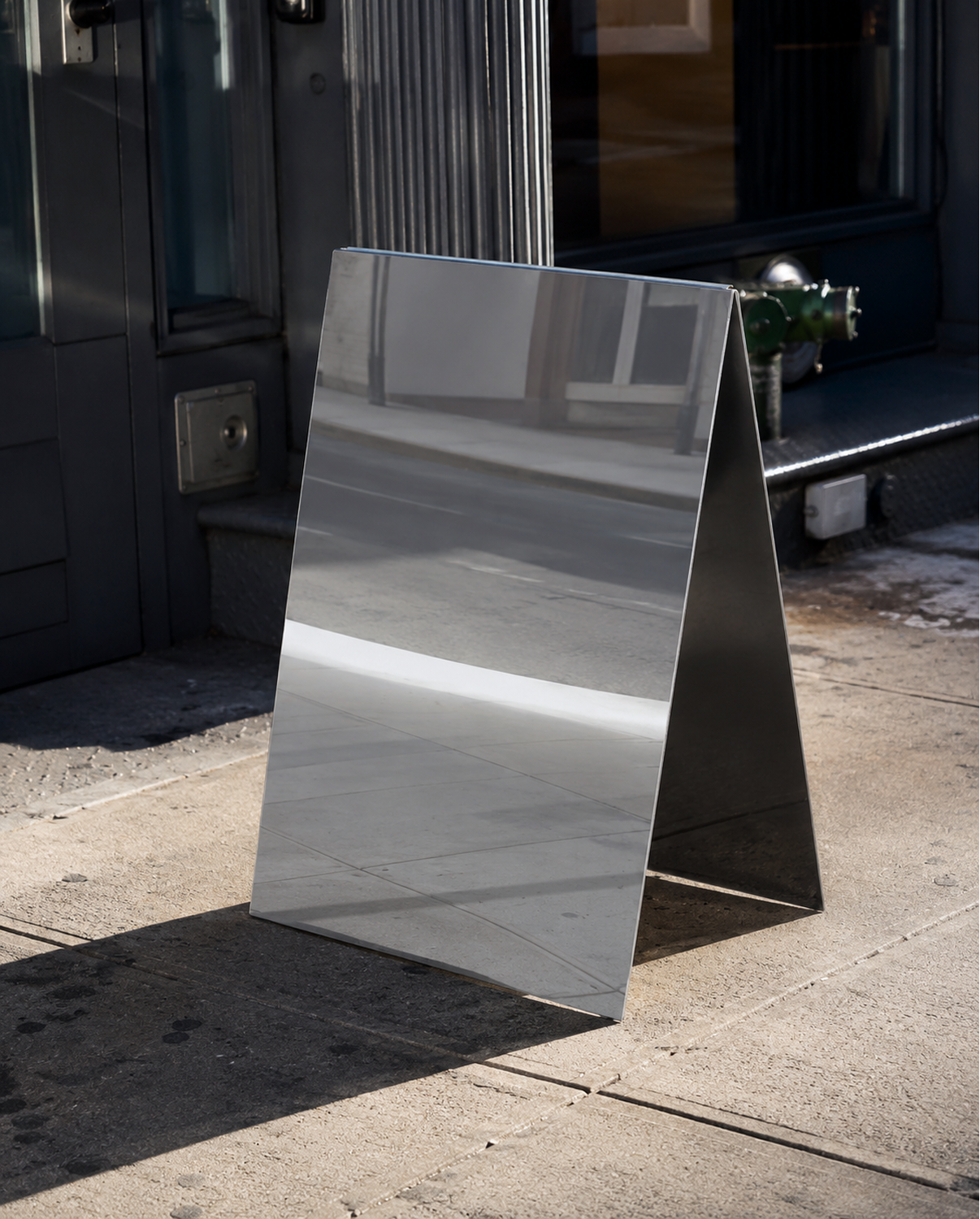 Panneau trottoir miroir