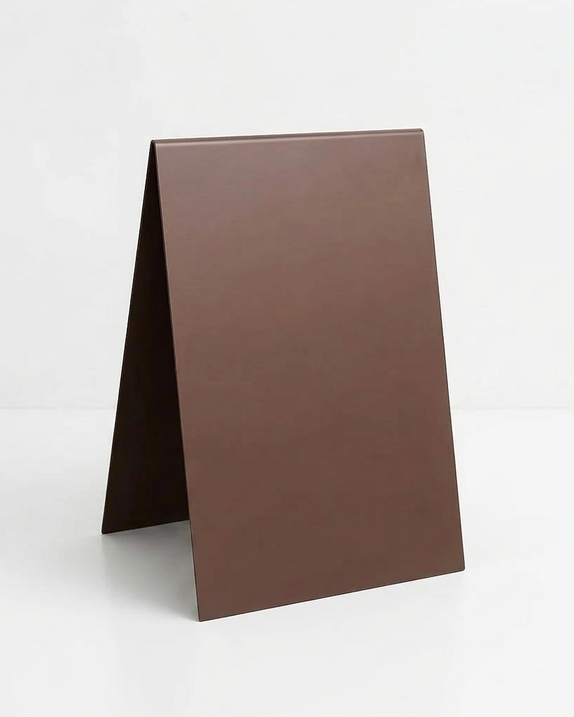 Panneau trottoir en acier inoxydable marron