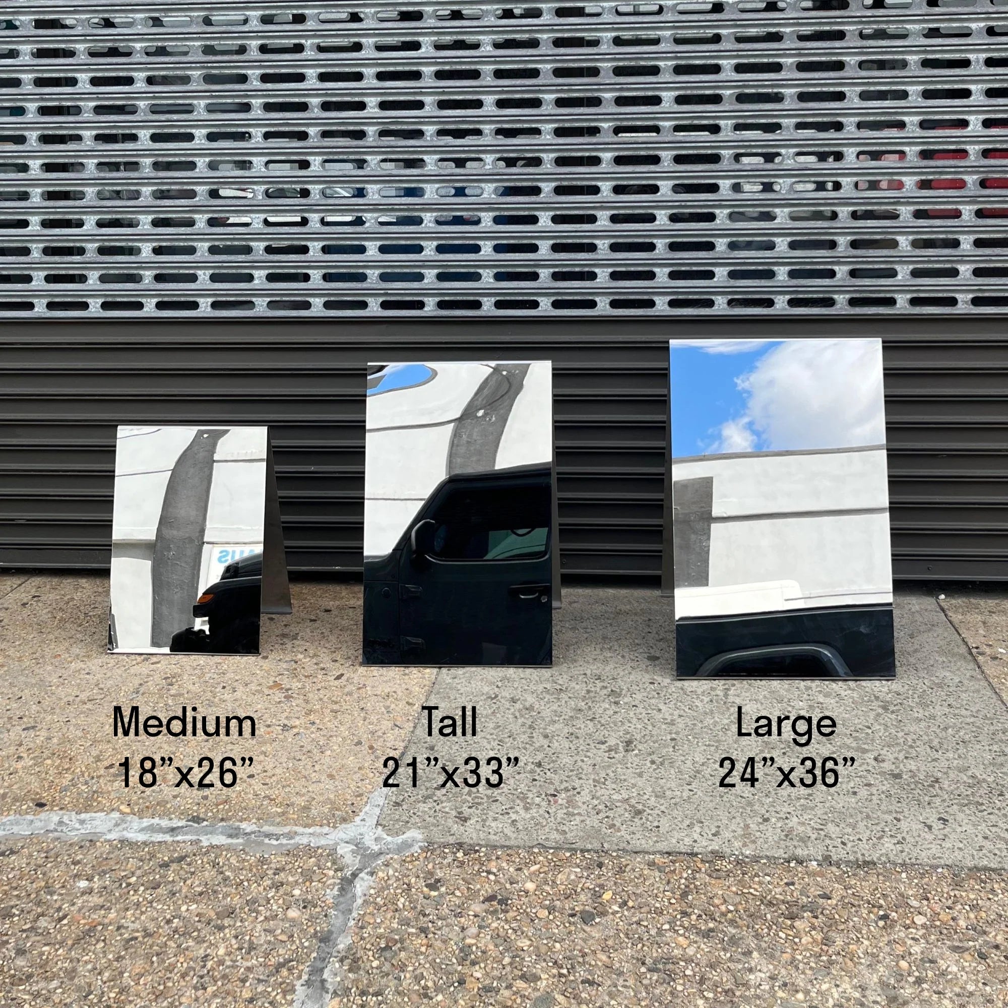 Panneau trottoir miroir