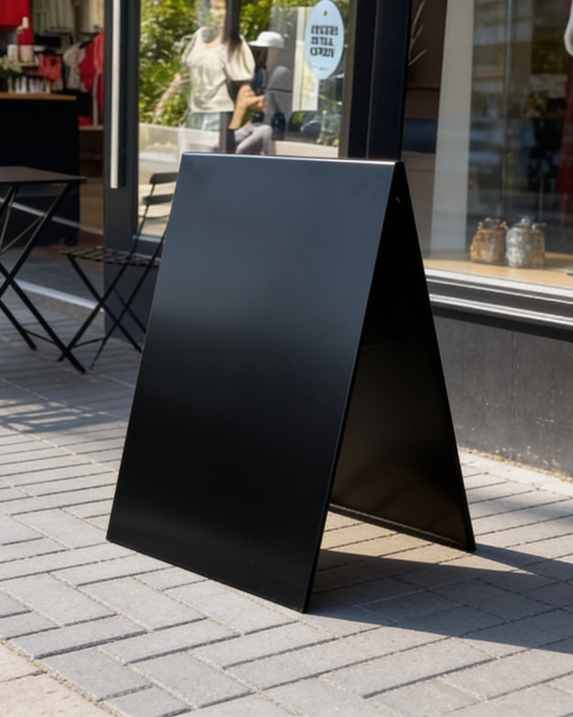 Panneau trottoir en acier inoxydable noir