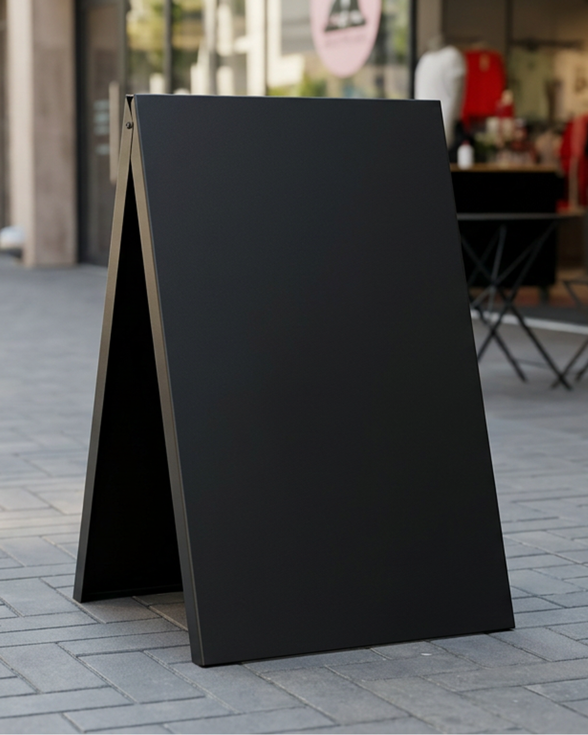 Panneau trottoir en acier inoxydable noir